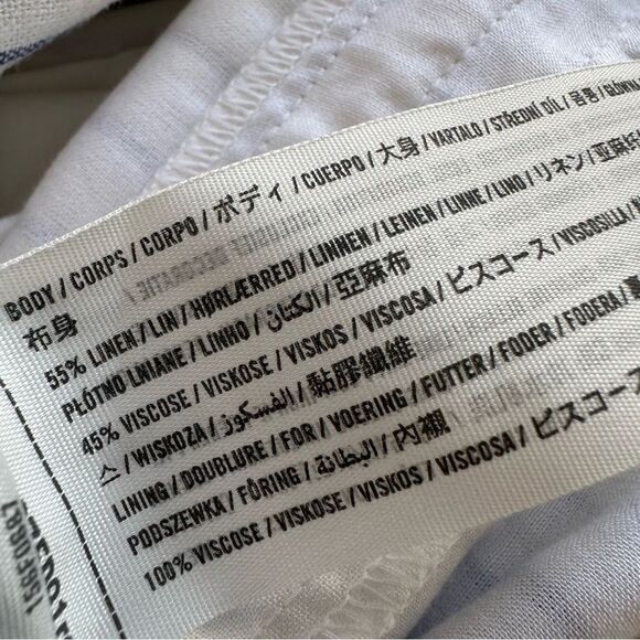 ABERCROMBIE Pants Women‎ 32 High Ultra Wide Leg Linen Pinstripe Office Resort - Picture 10 of 12